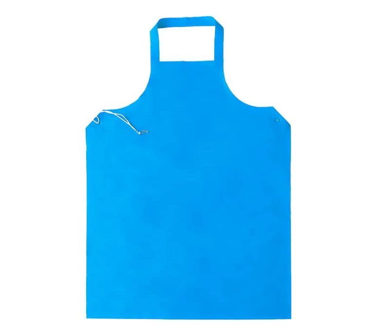 Fartuch masarski Yanu 120 × 90 cm – niebieski, poliuretanowy, na zapinkę