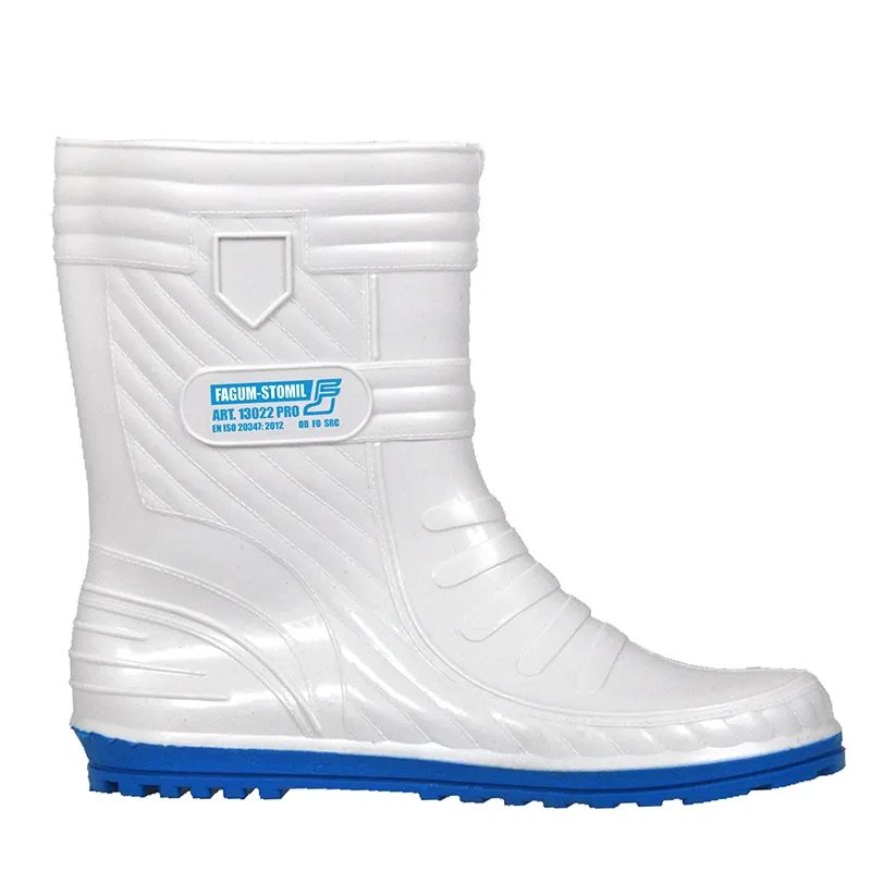 Kalosze damskie Fagum Stomil Pro 13022 PVC – białe